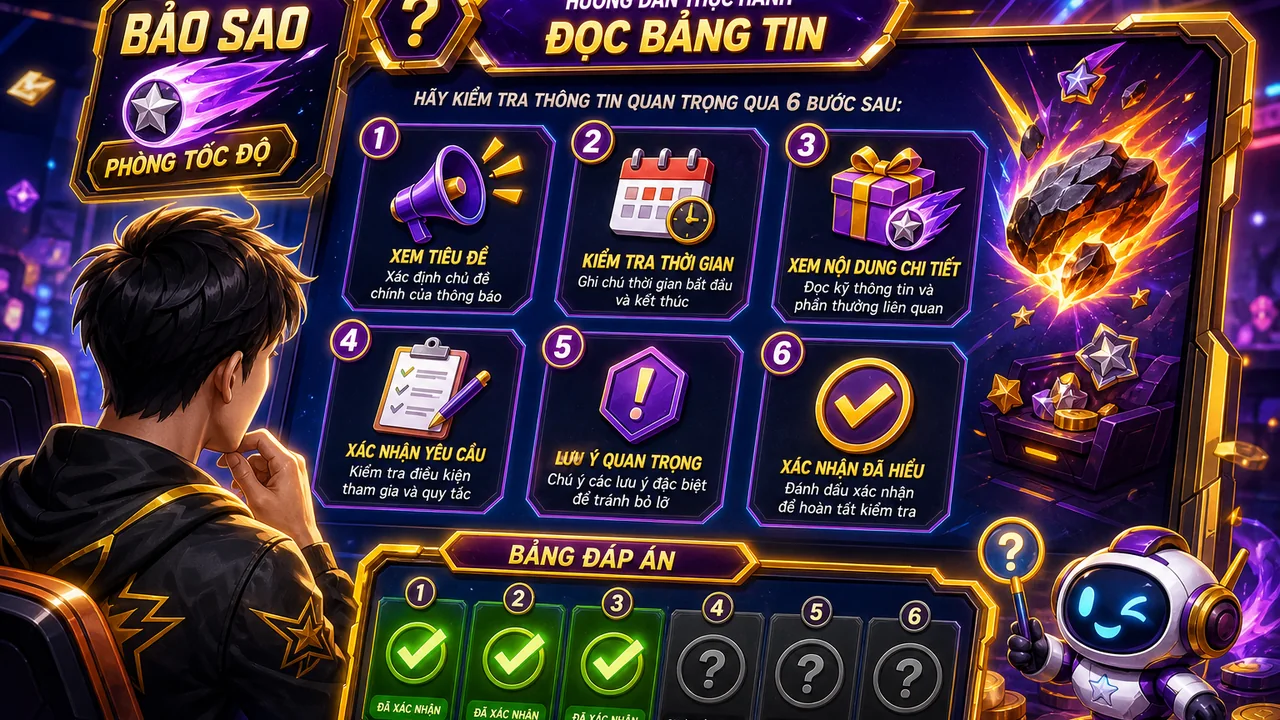 Đọc bảng tin game dễ hơn: cách xác định phạm vi thông báo mới trên mu88