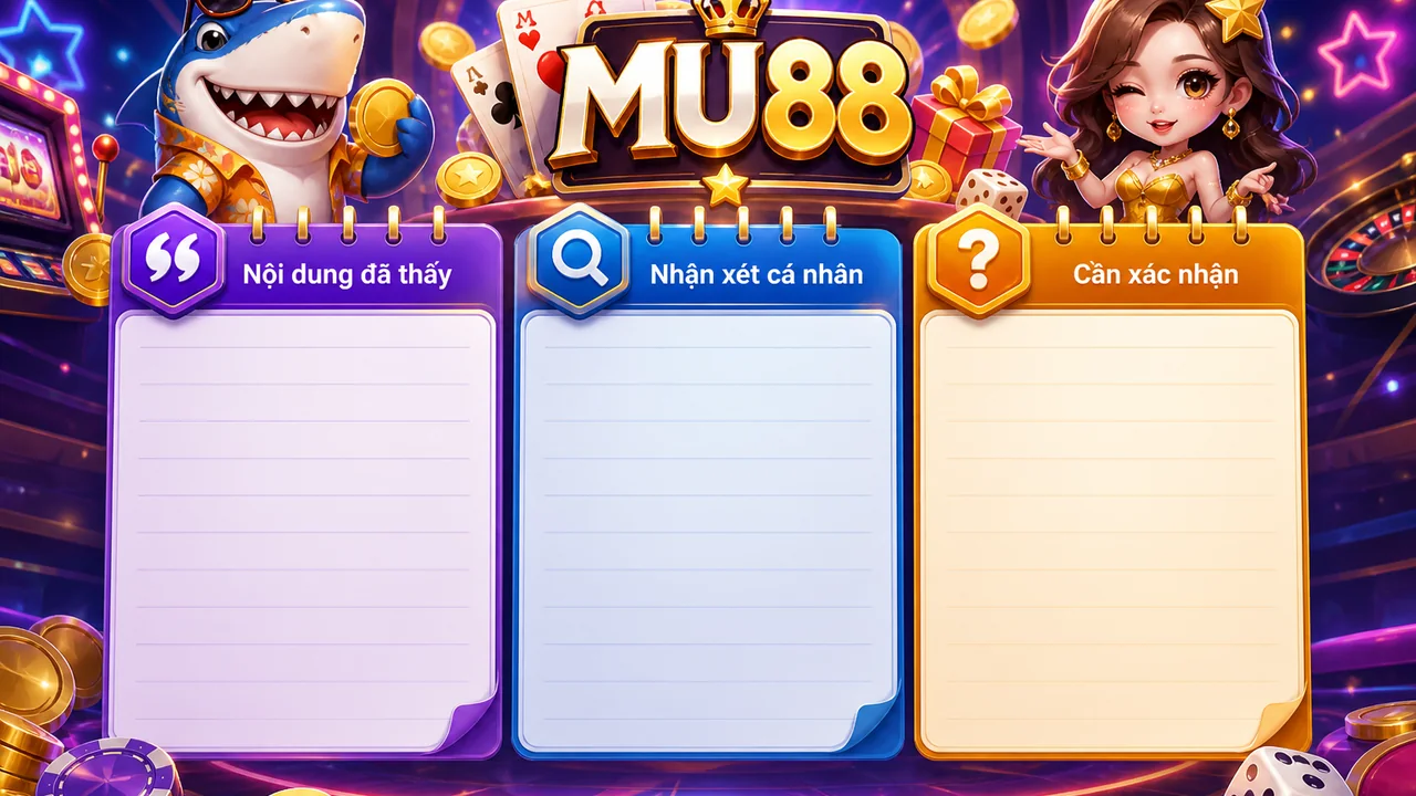Bảng kiểm ghi chú dễ hiểu: cách phân loại cập nhật trò chơi mu88 cho người mới
